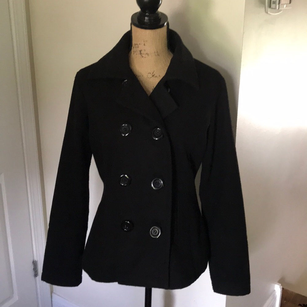 Black pea coat